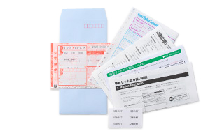 【書類】返信用封筒には予め着払い伝票が貼ってあります。